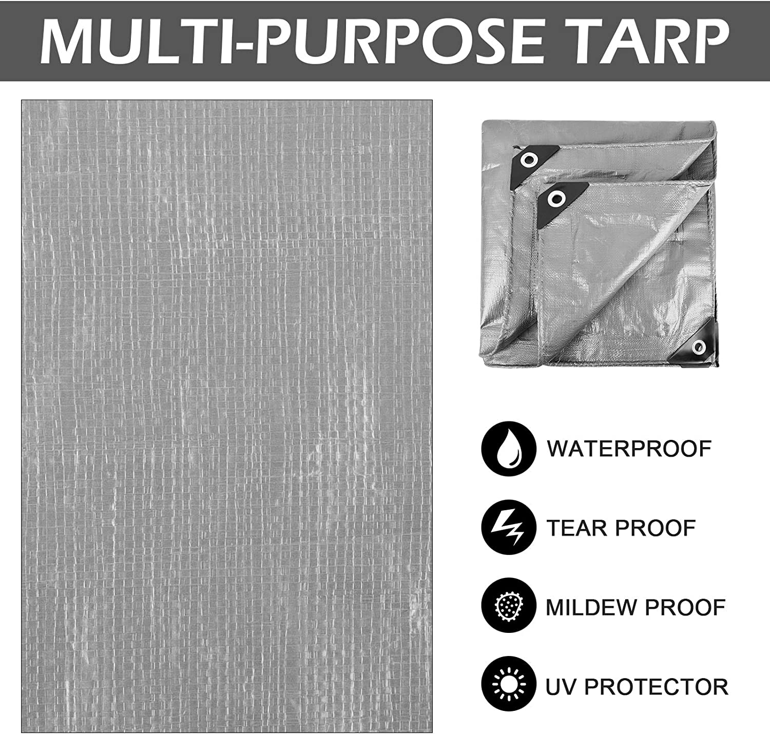 Multi-Purpose Tarps 10Mil 6x20ft