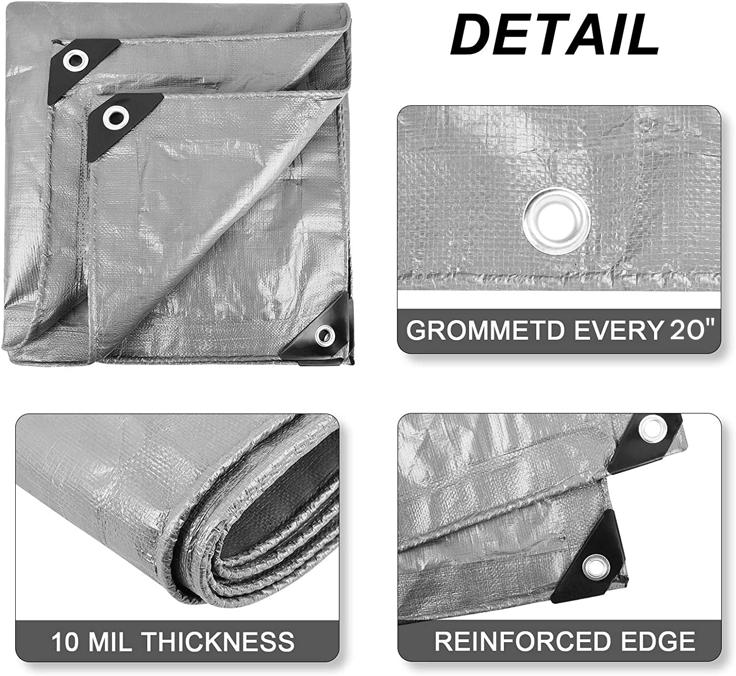 Multi-Purpose Tarps 10Mil 6x20ft