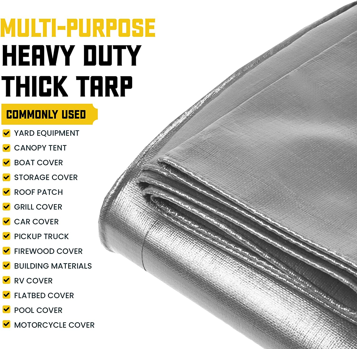 Multi-Purpose Tarps 10Mil 6x20ft