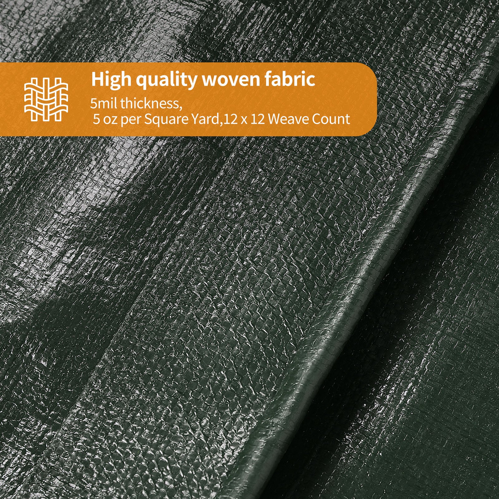 8' x 30' Heavy Duty Tarp Waterproof 2Pack 5Mil Thick Tarpaulin