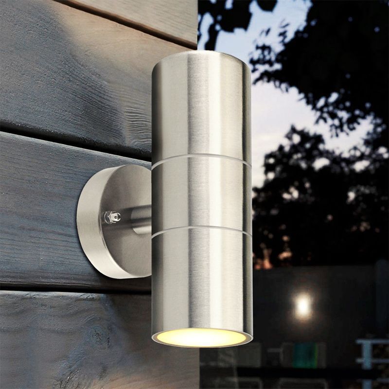 Outdoor Wall Sconce Porch Light 2-Pack Stainless Steel Exterior Wall Lights