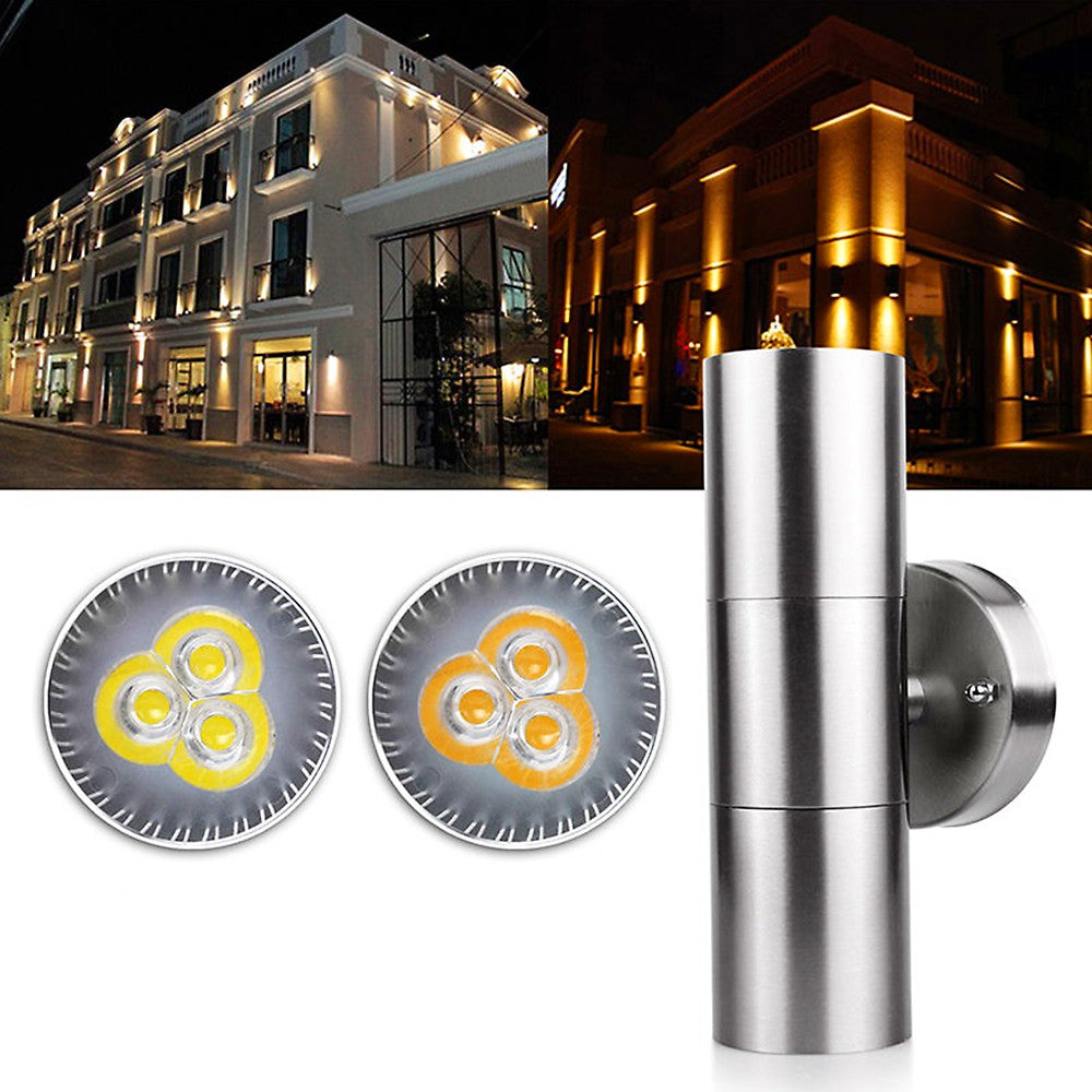 Outdoor Wall Sconce Porch Light 2-Pack Stainless Steel Exterior Wall Lights