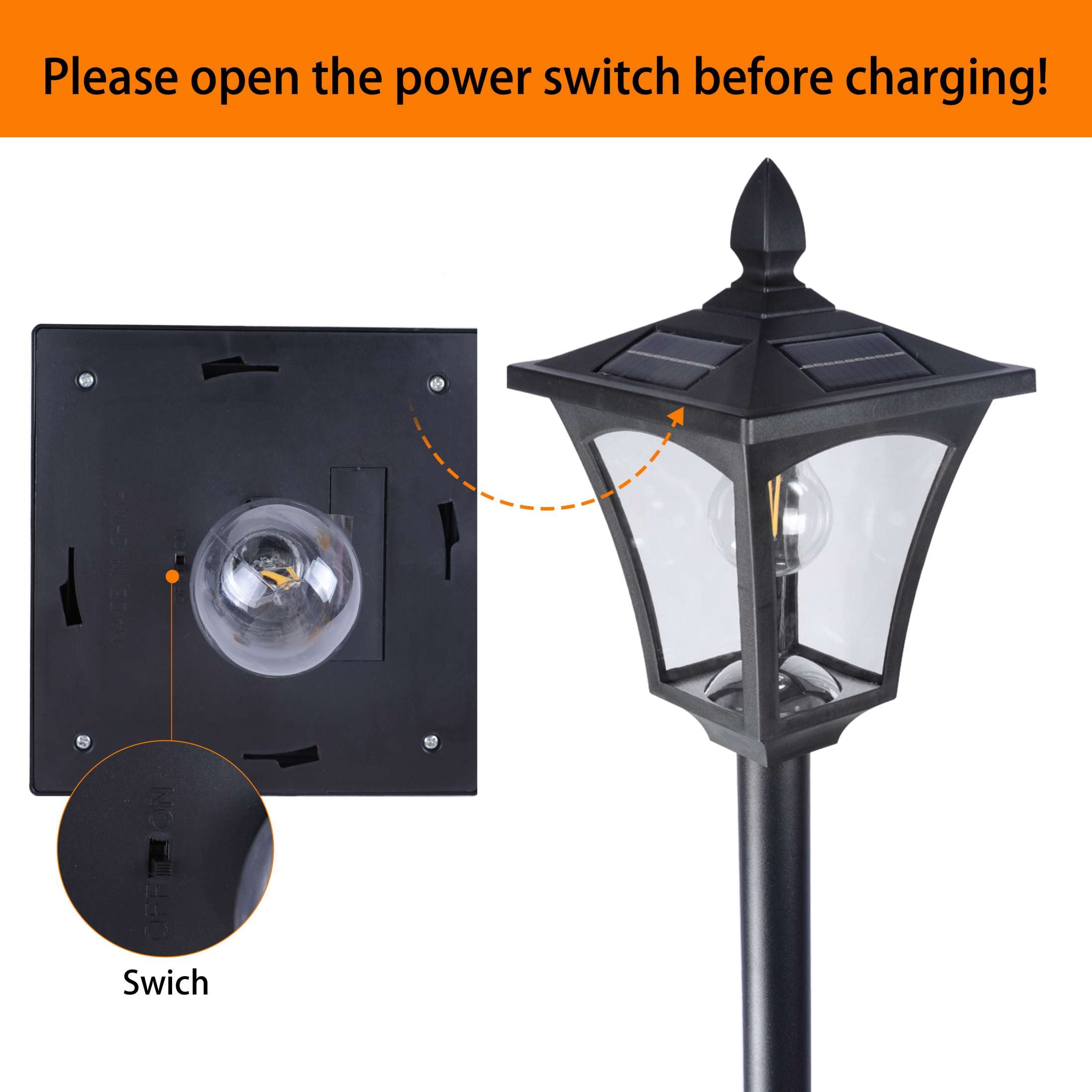 2Pack 63in Solar Post Light Waterproof Dusk to Dawn Adjustable Height