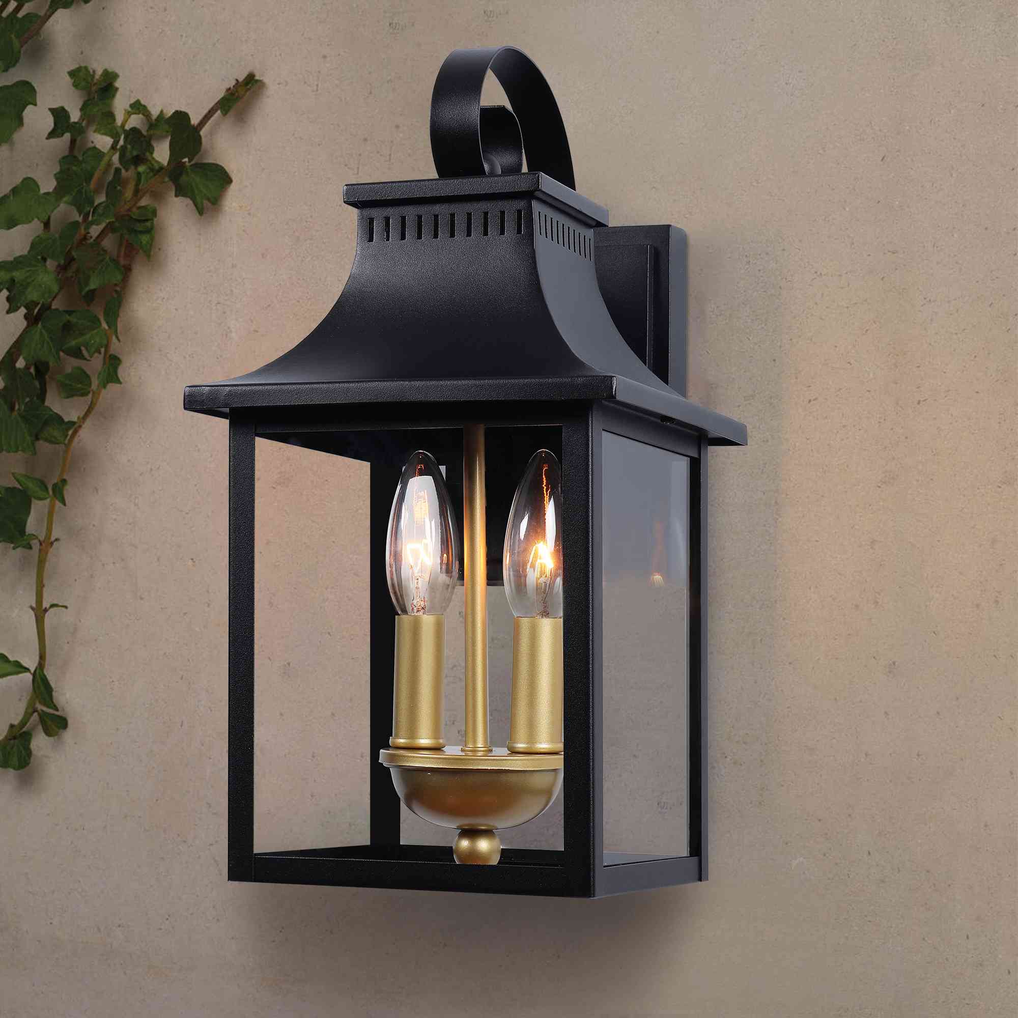 Outdoor Wall Light Dusk to Dawn IP65 2-Light Outdoor Lighting Lamp