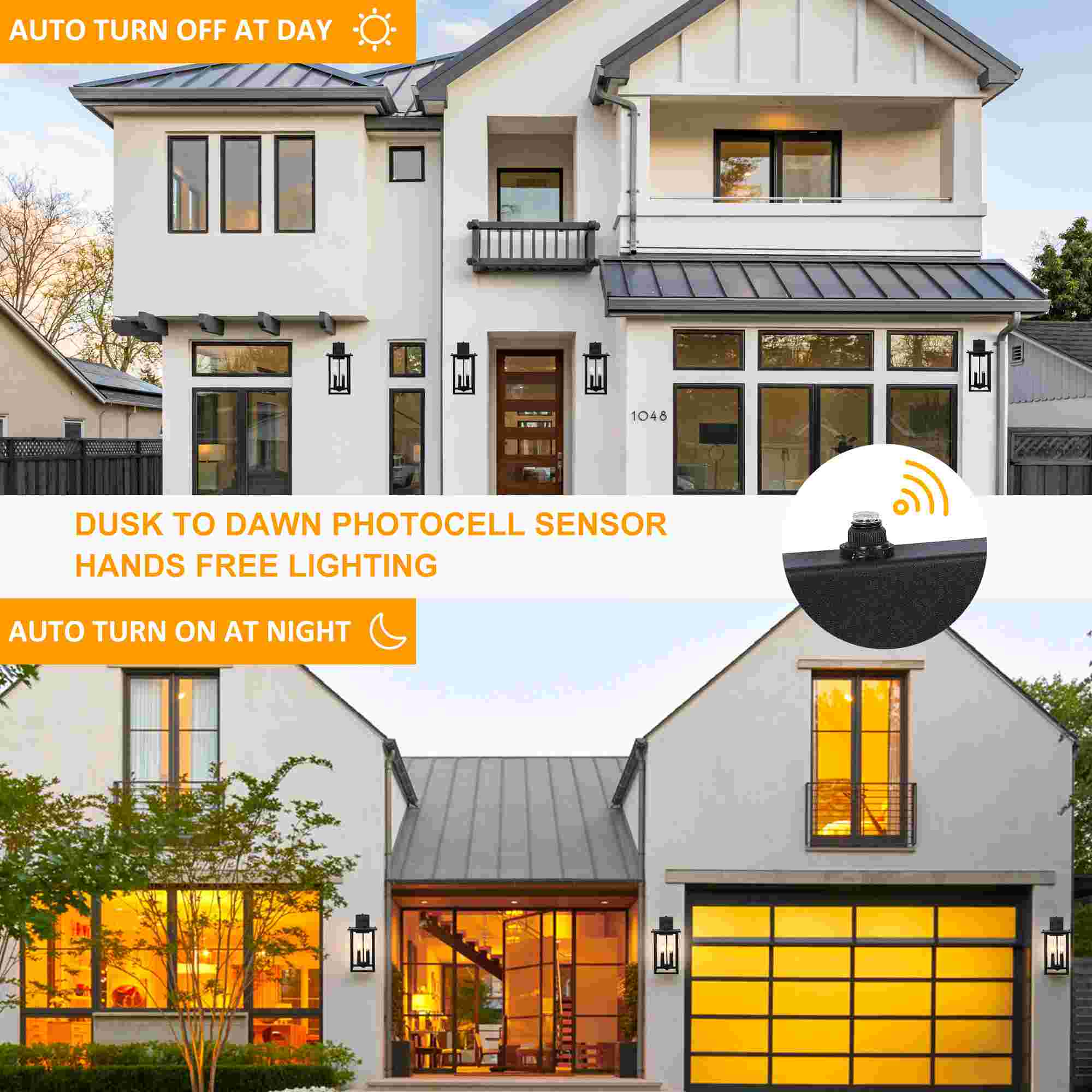 4-Light Outdoor Wall Light Large 17.3" H