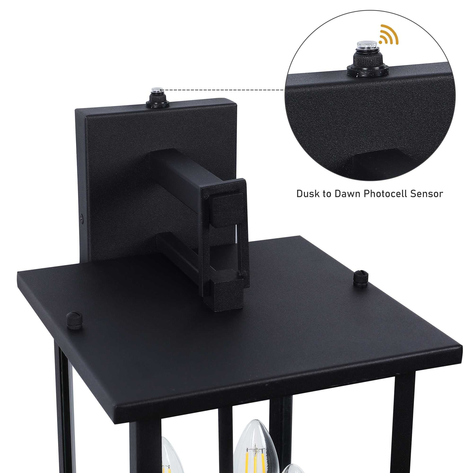 4-Light Outdoor Wall Light Large 17.3" H