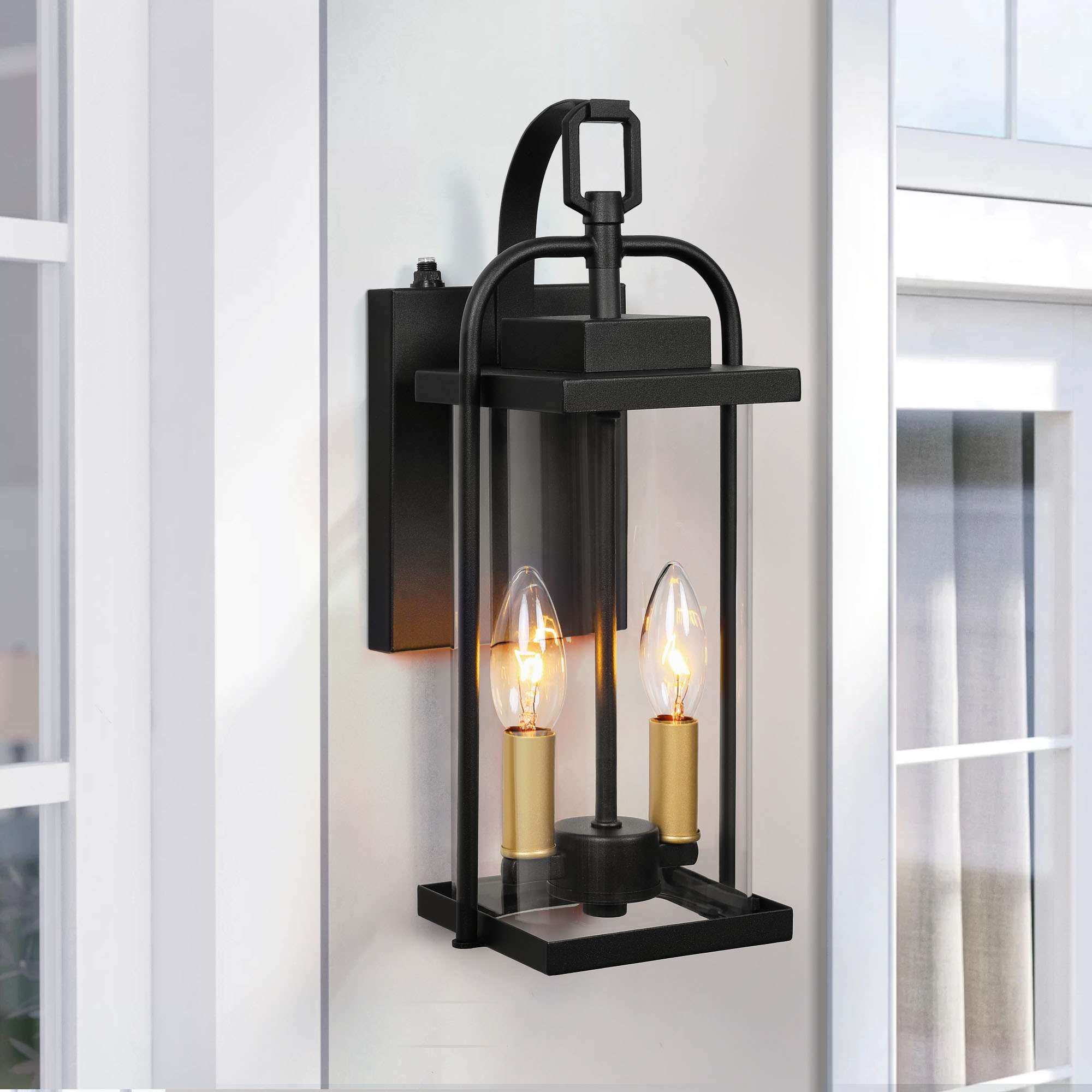 Outdoor Light Fixture Dusk to Dawn Weatherproof 14.6" H