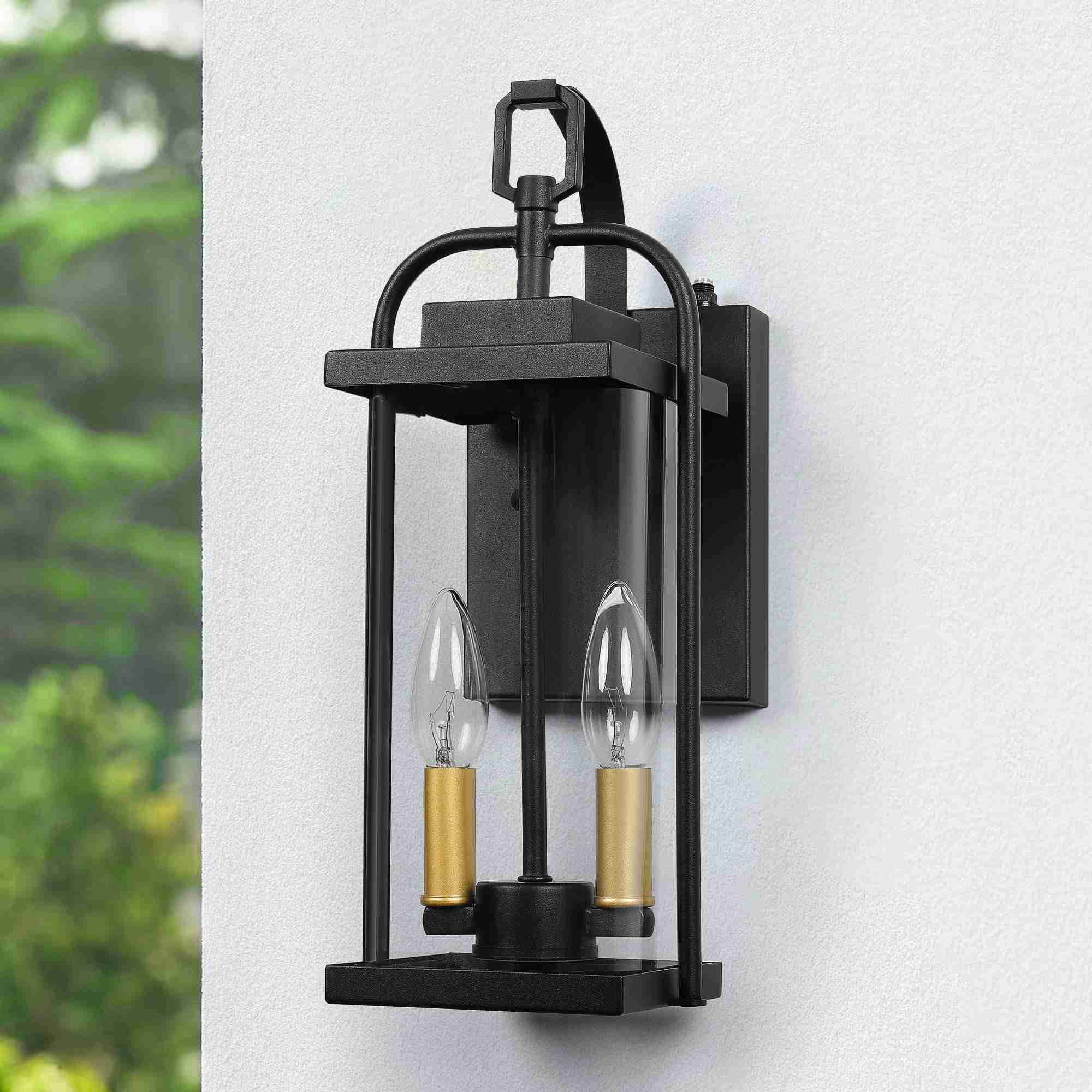 Outdoor Light Fixture Dusk to Dawn Weatherproof 14.6" H