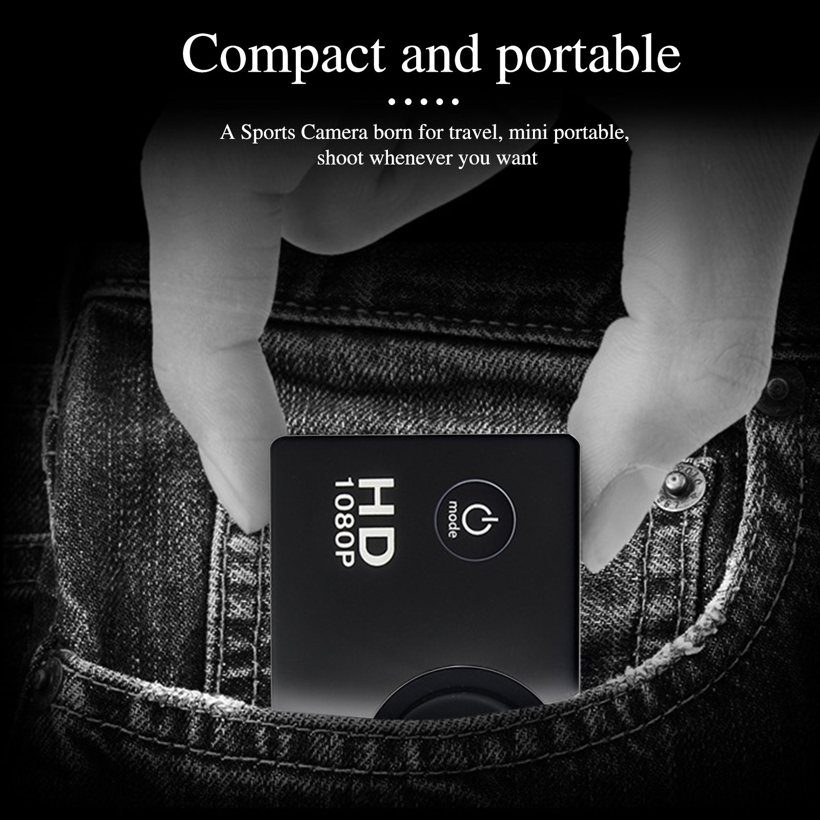 Action Camera 2X Zoom 170 Degree Wide Angle 98FT Waterproof