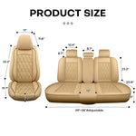 Universal Car Seat Covers 5 Seats Full Set Automotive Leather Protector