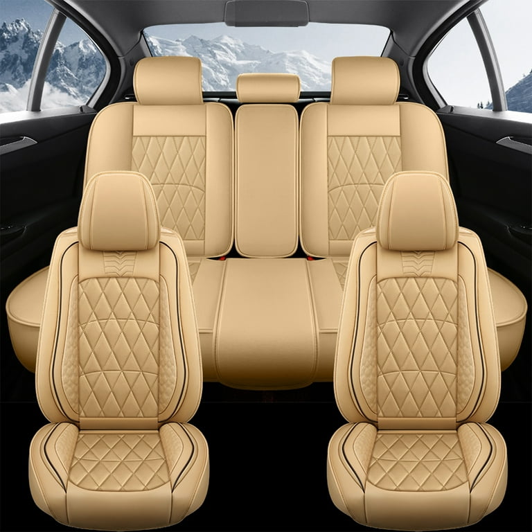 Universal Car Seat Covers 5 Seats Full Set Automotive Leather Protector