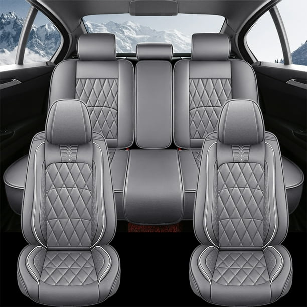 Universal Car Seat Covers 5 Seats Full Set Automotive Leather Protector