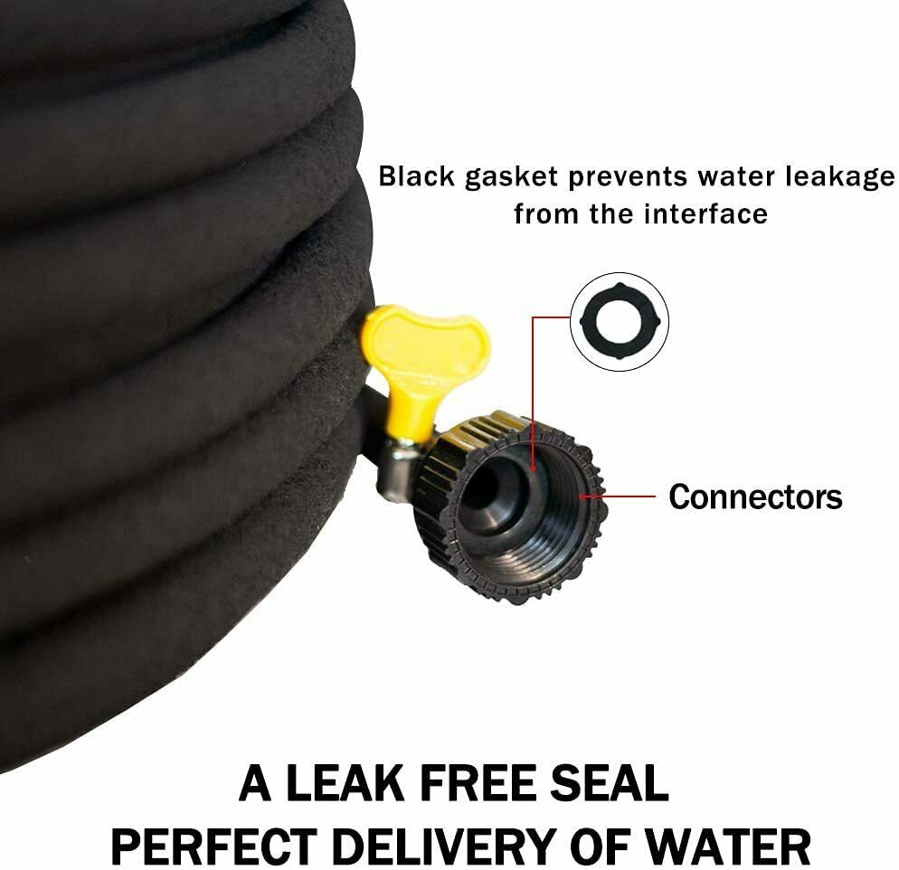 2 Sets Soaker Hose, 1/2" x 25 ft Drip Hoses