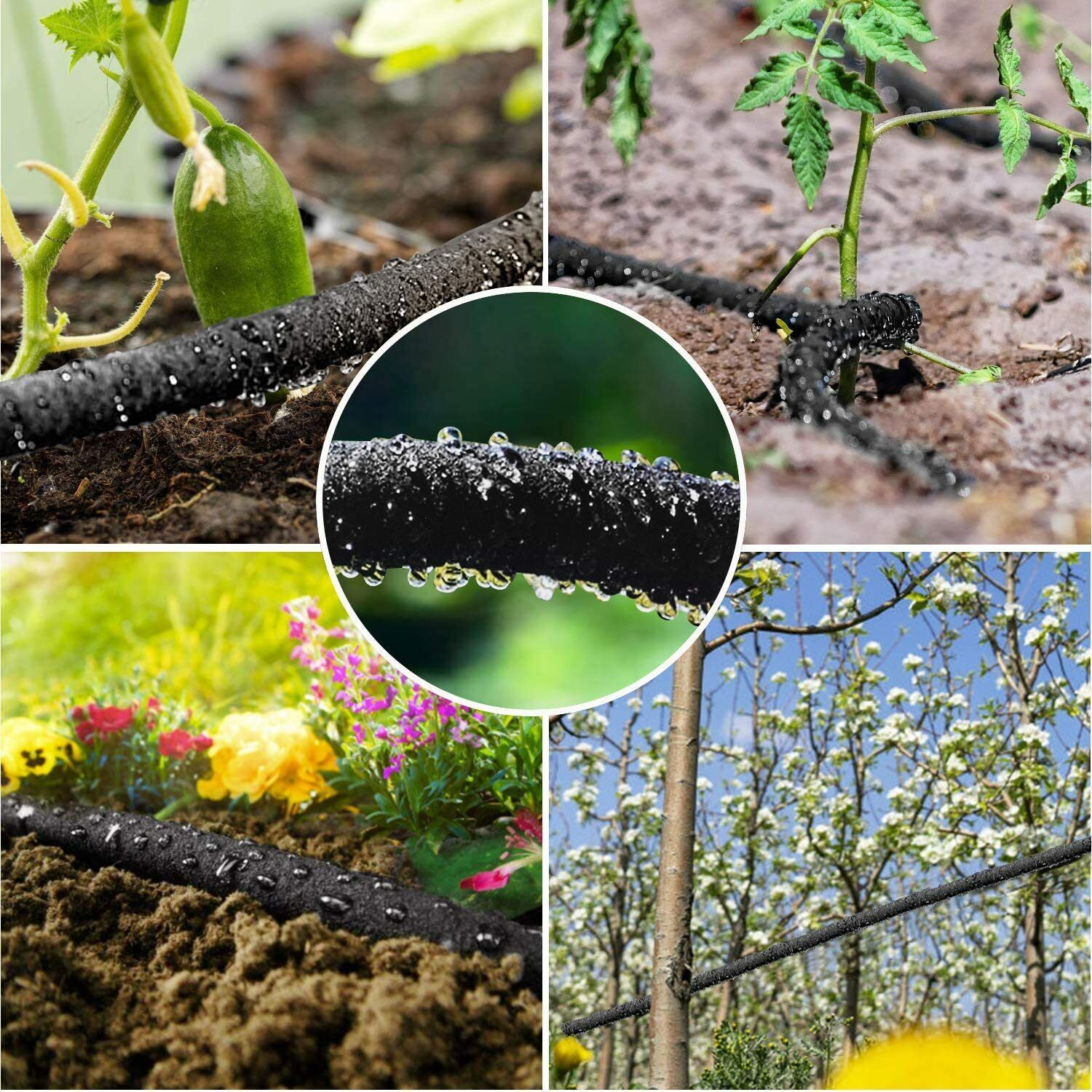 2 Sets Soaker Hose, 1/2" x 25 ft Drip Hoses