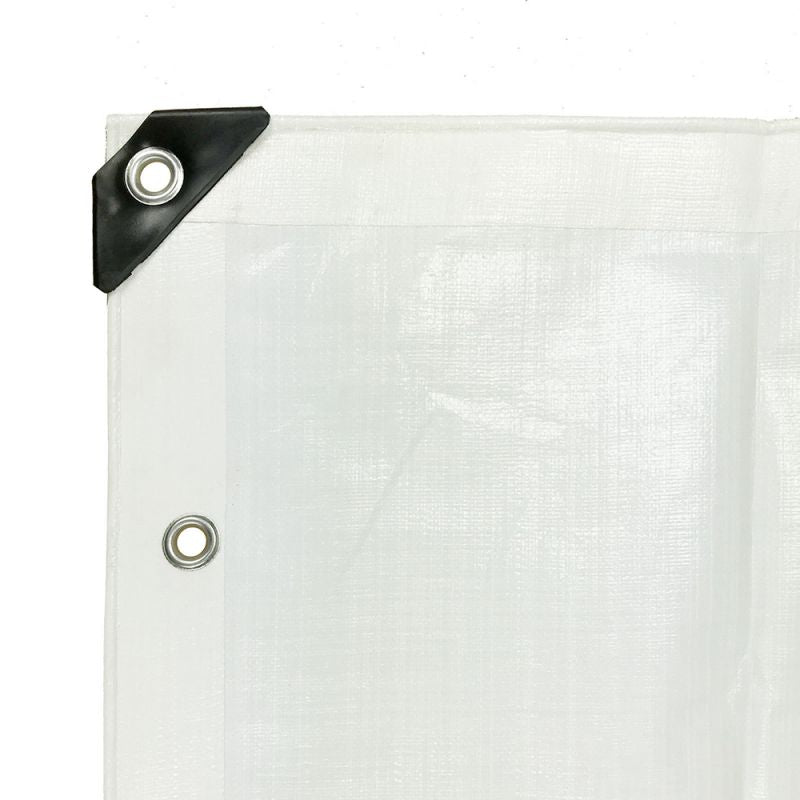 White Waterproof Poly Tarp 12mil