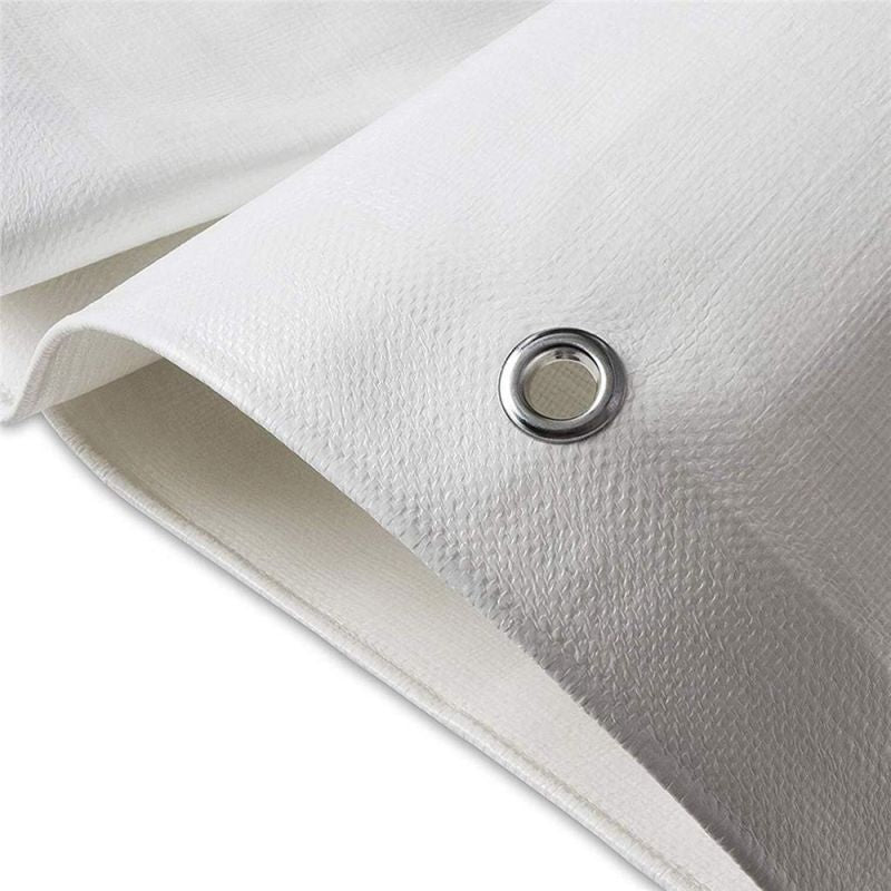 White Waterproof Poly Tarp 12mil