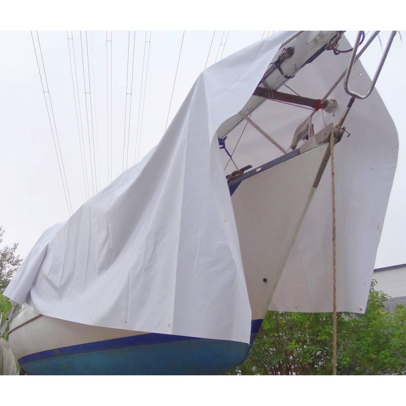 White Waterproof Poly Tarp 12mil