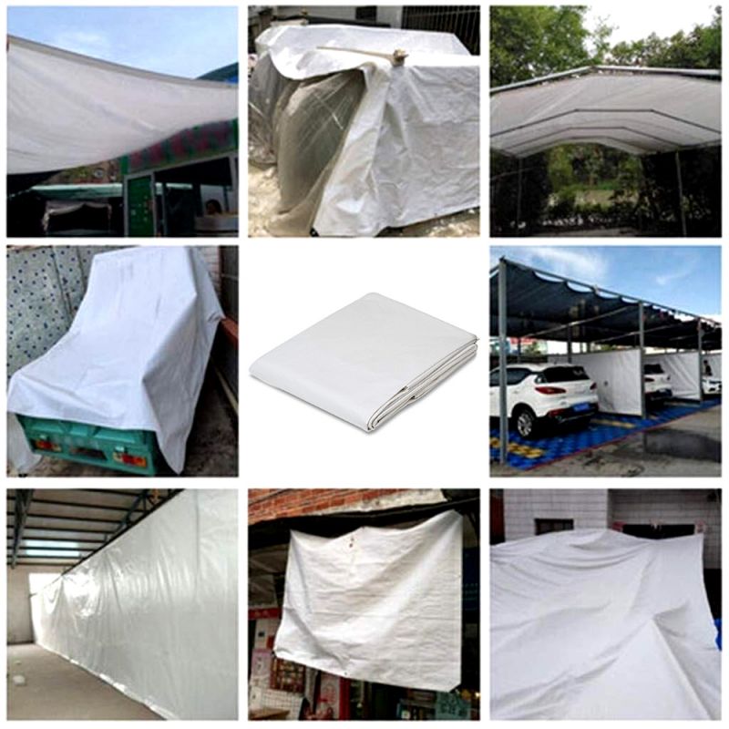 White Waterproof Poly Tarp 12mil