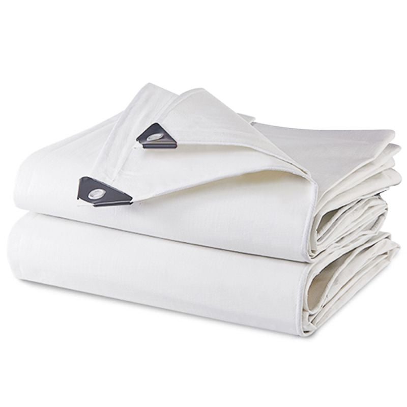 White Waterproof Poly Tarp 12mil