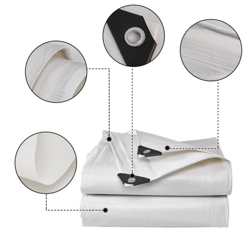 White Waterproof Poly Tarp 12mil