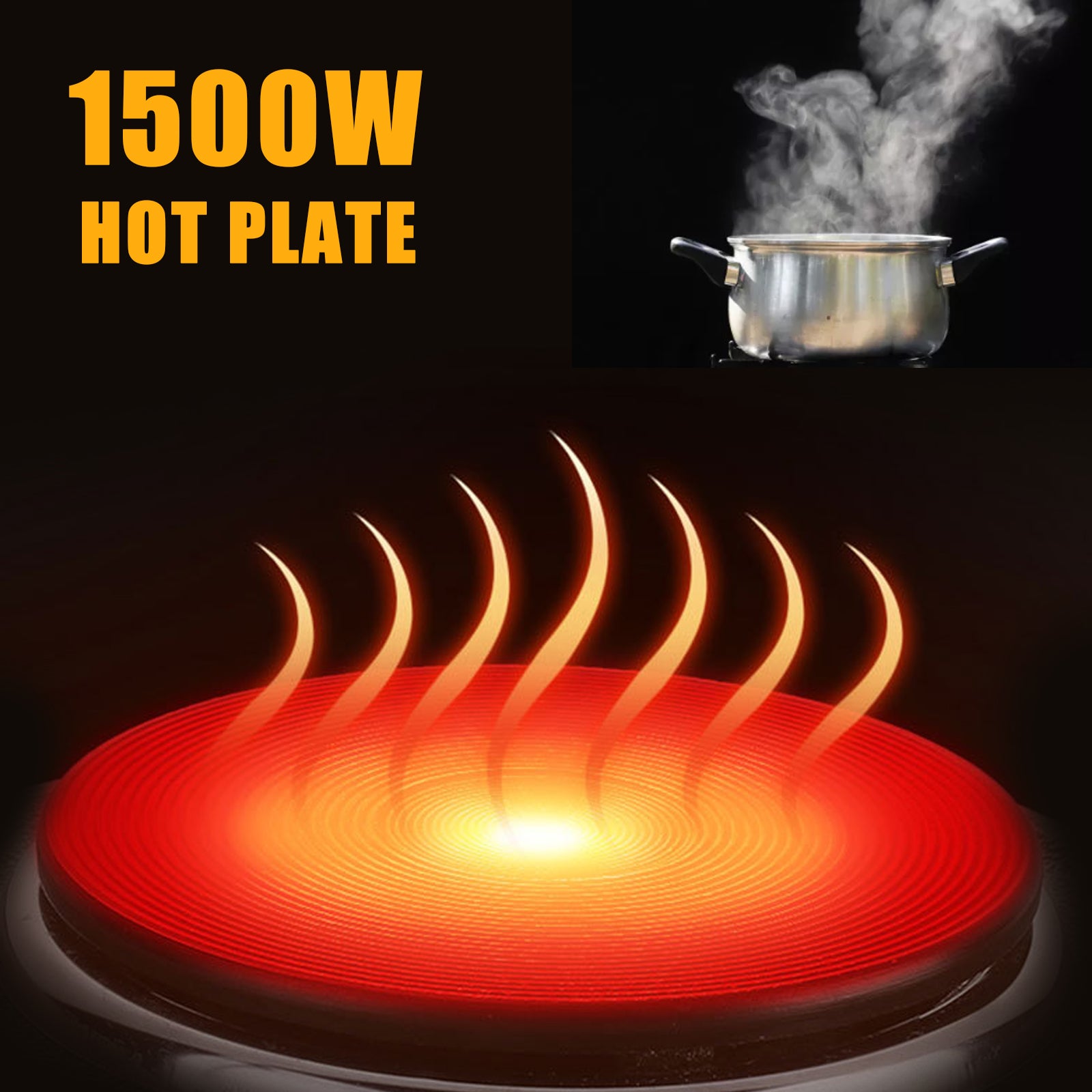 2000W Electric Cooktop Double Burner