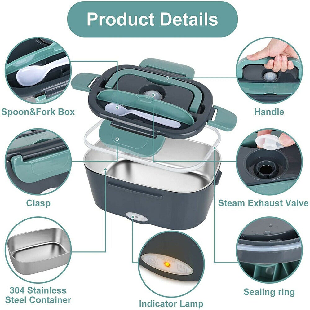 details of 110V/12V Electric Lunch Box+Lunch Bag