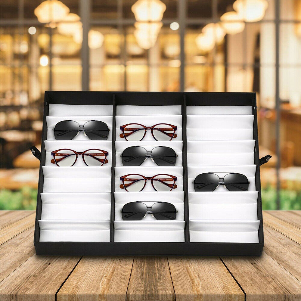 Display of 18 slot Eyeglass Box