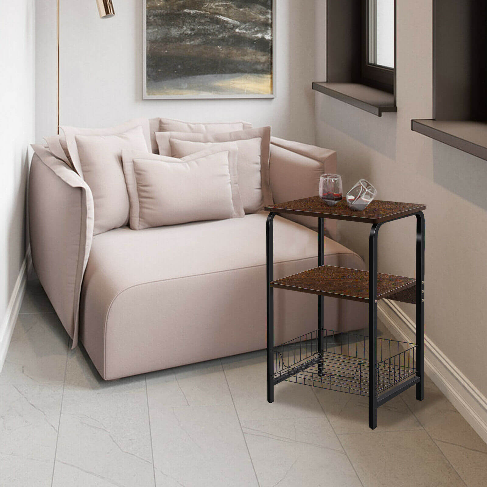 usage of 2/3-Tier Sofa Side Table