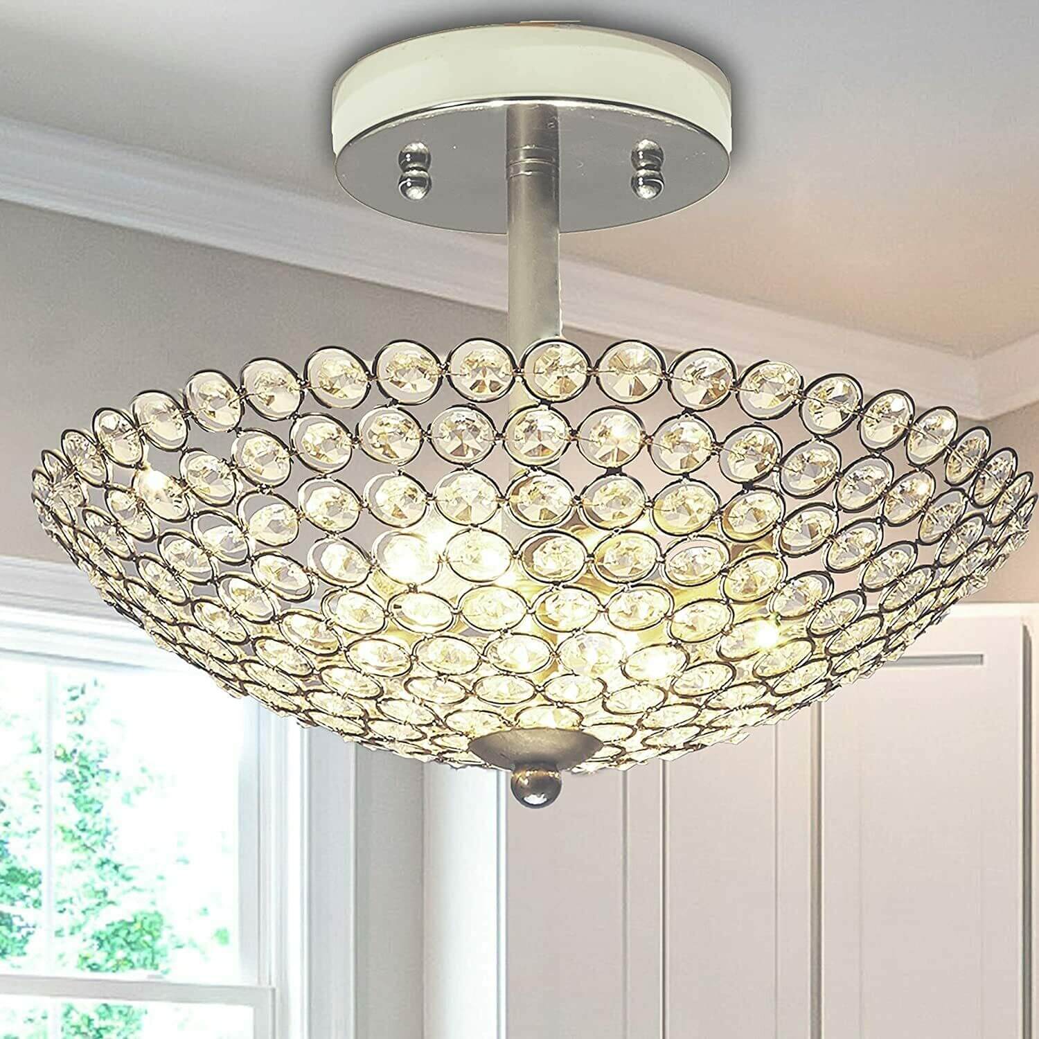 display of 12" 2-Light Elegant Ceiling Light