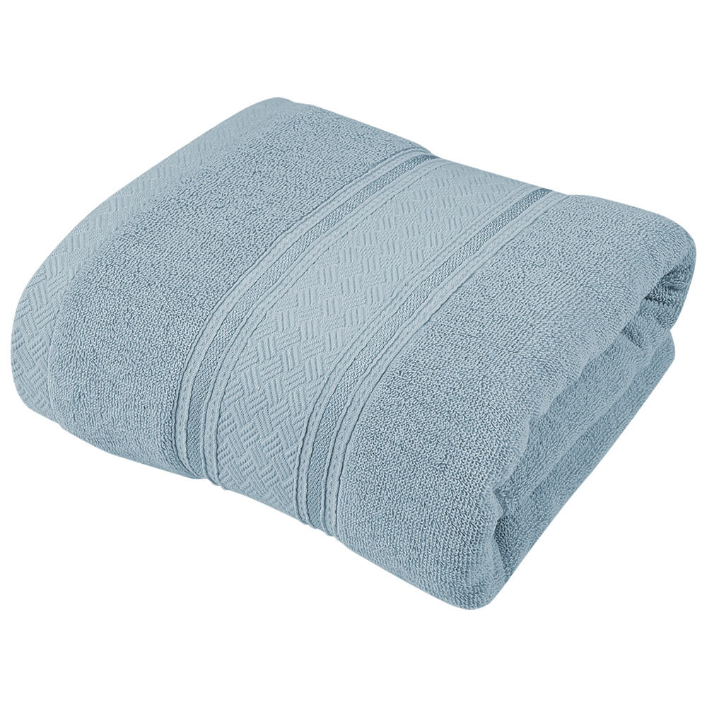 Blue Cotton Bath Towel
