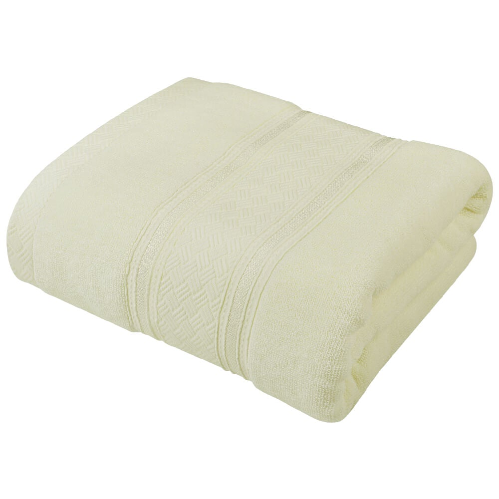 Beige Cotton Bath Towel
