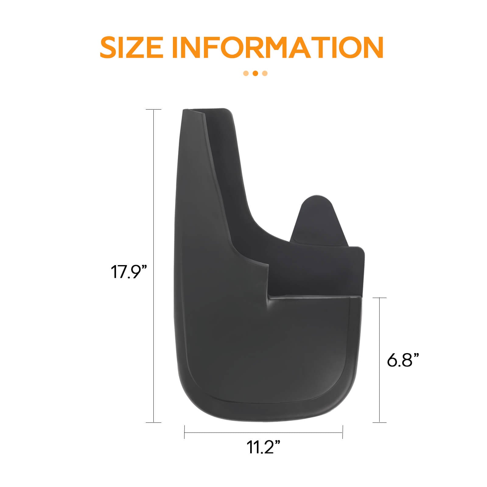 2Pc Universal Rubber Car Mud Flaps - BCBMALL