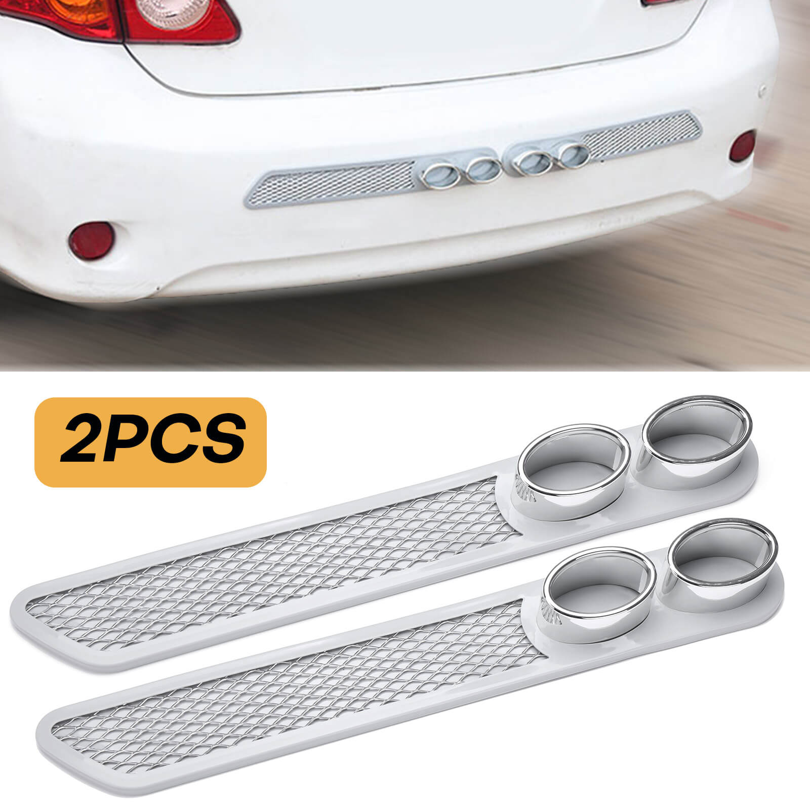 Universal Exhaust Pipe Mufflers Cover, 2 Pcs - BCBMALL