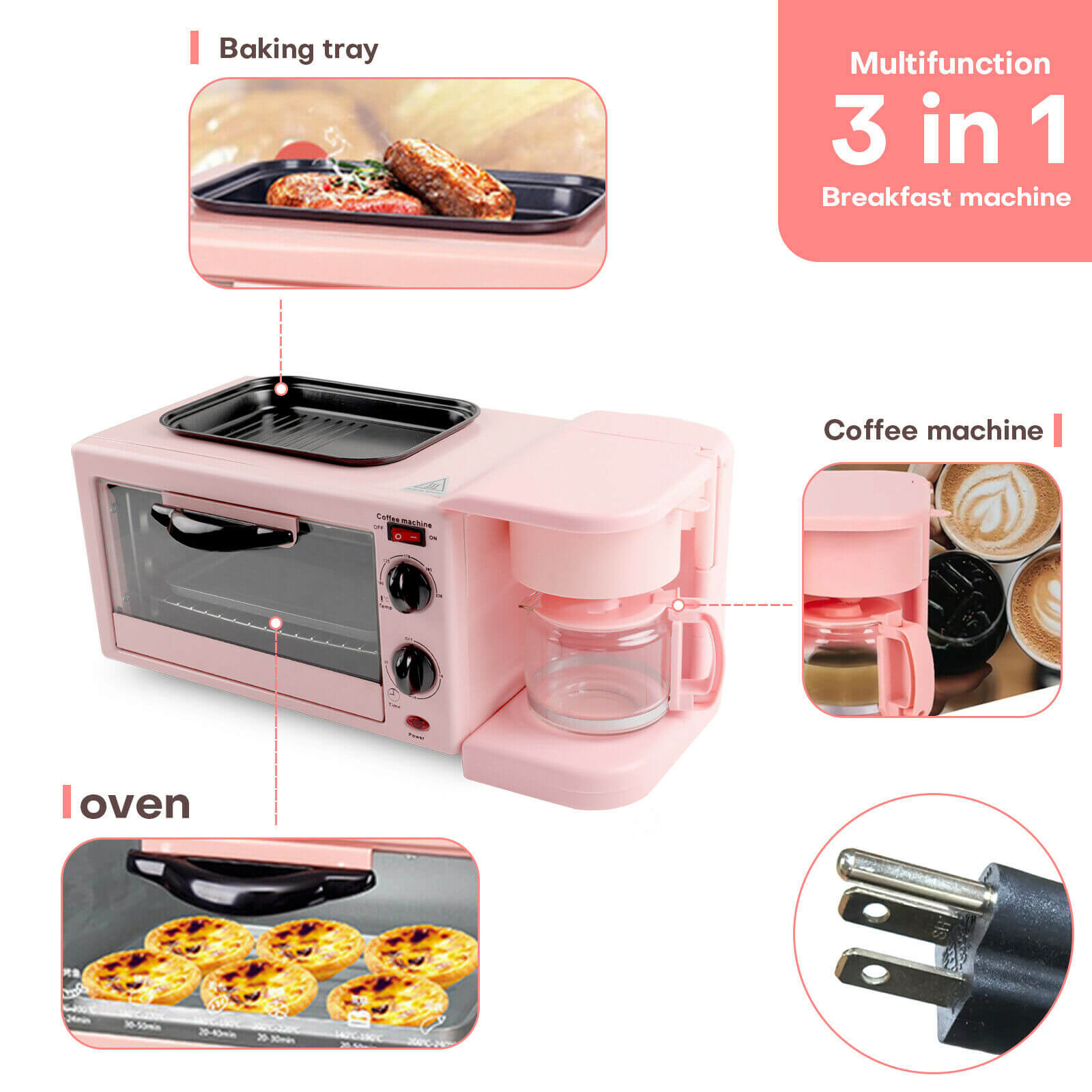 3 in 1 Breakfast Machine feature