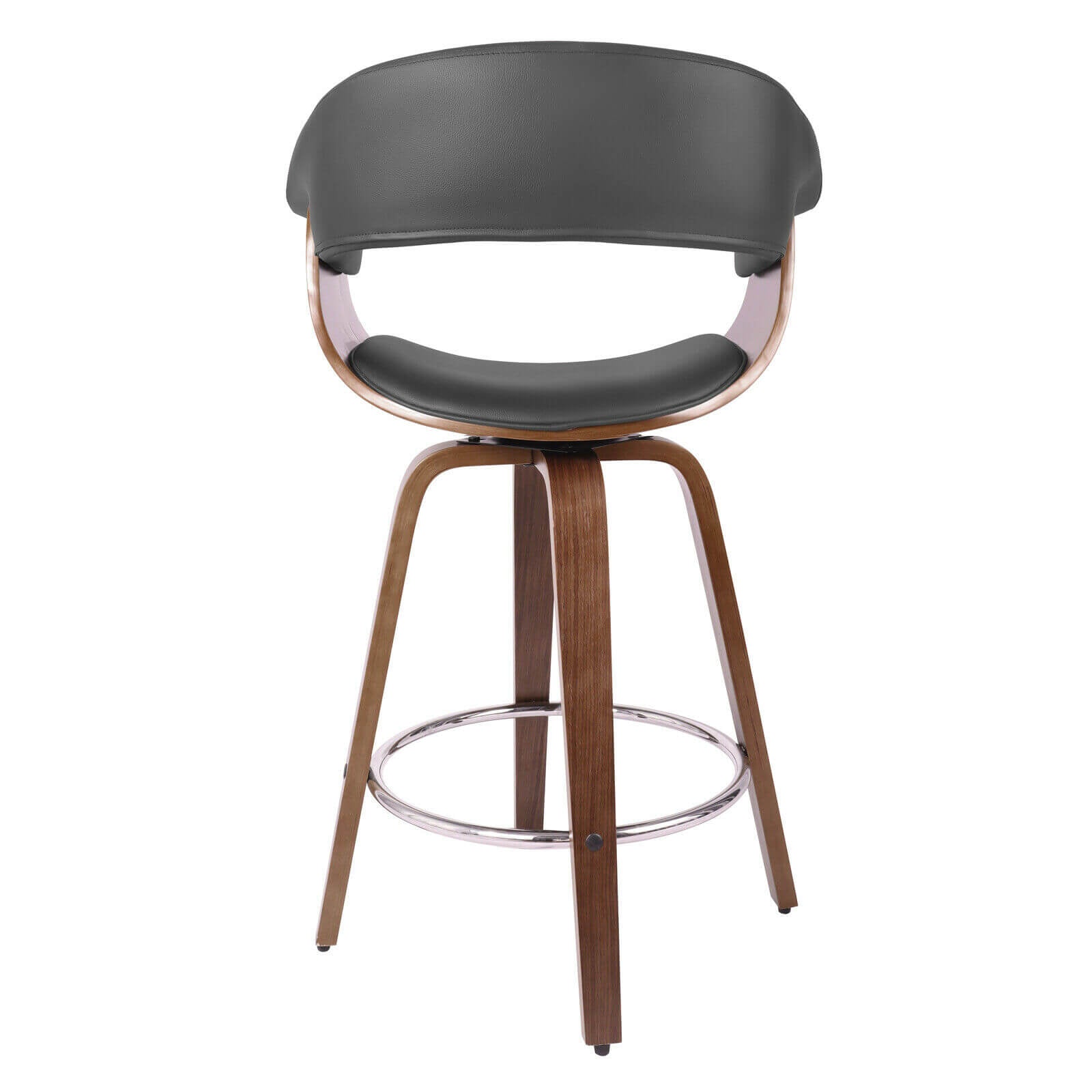 front of 360° Wood Swivel Bar Stool