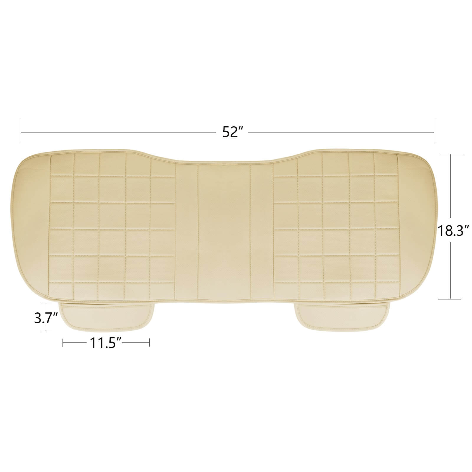 beige rear 3D Breathable Car Seat Pad