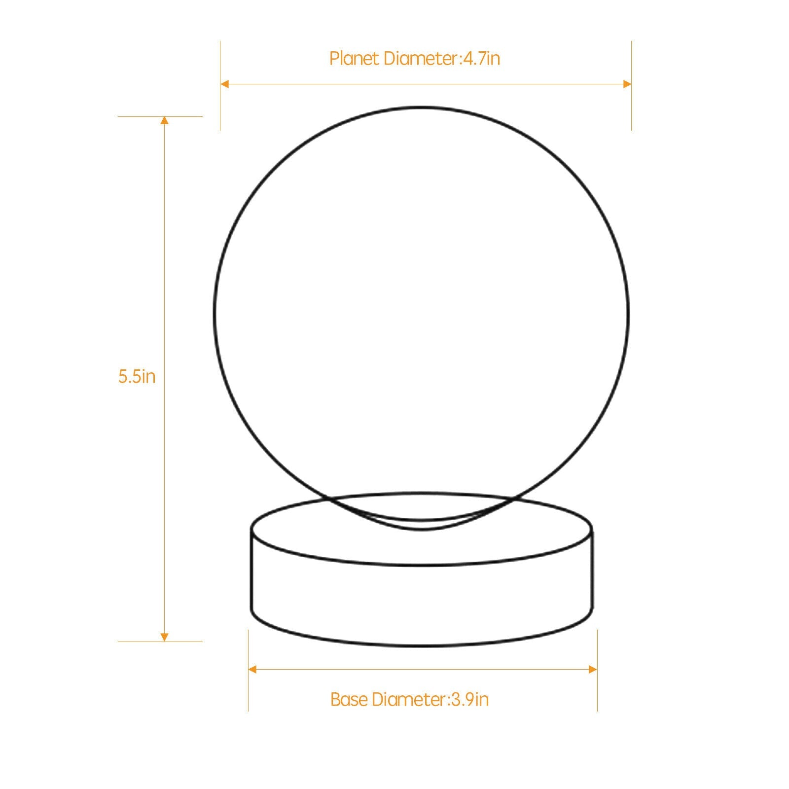 3D LED Moon Lamp small size