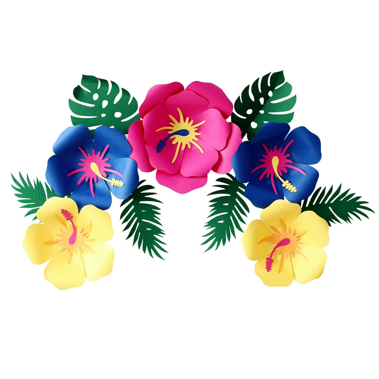 3D Paper Flower Decoration blue