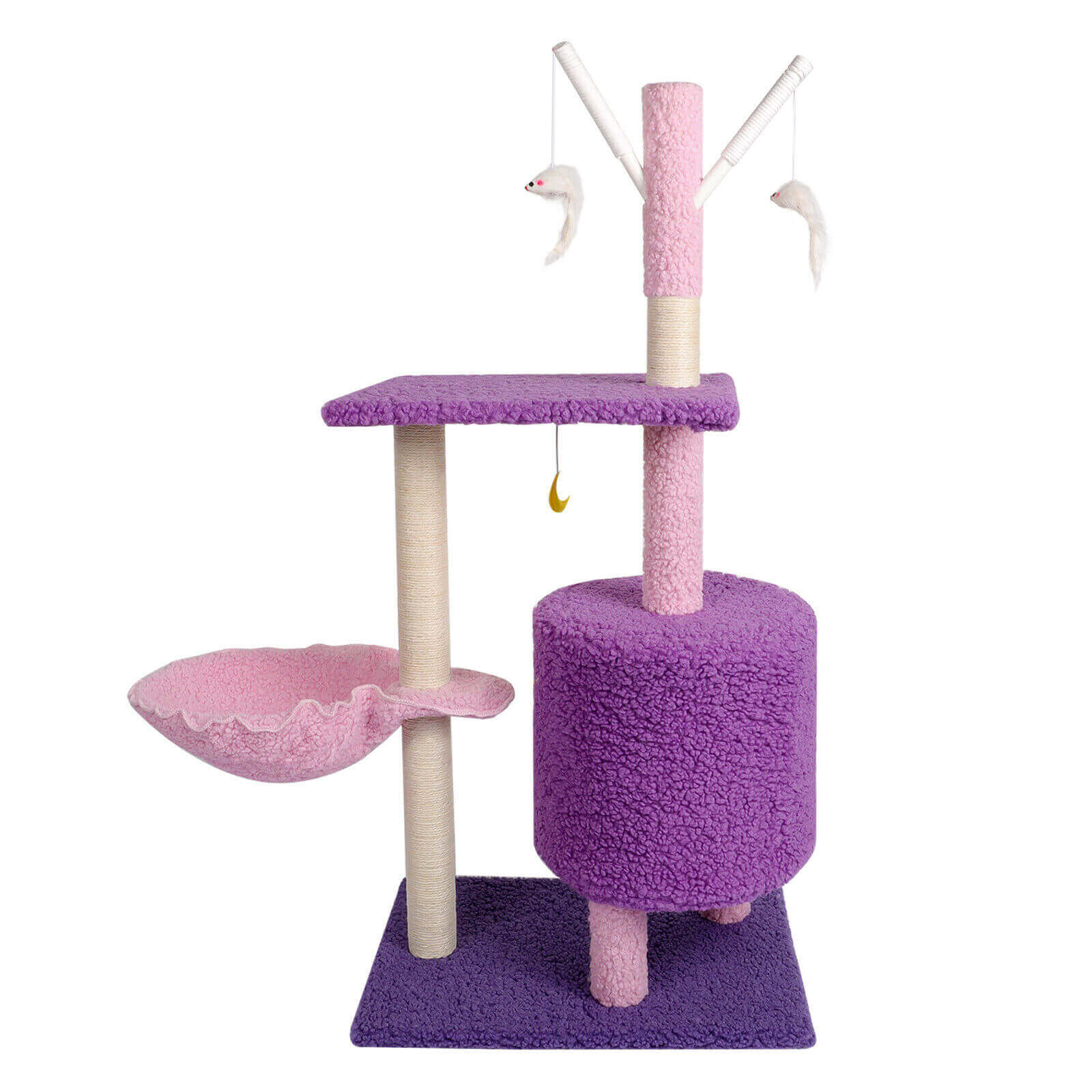 back of 41" Cat Tree Scratching Tower