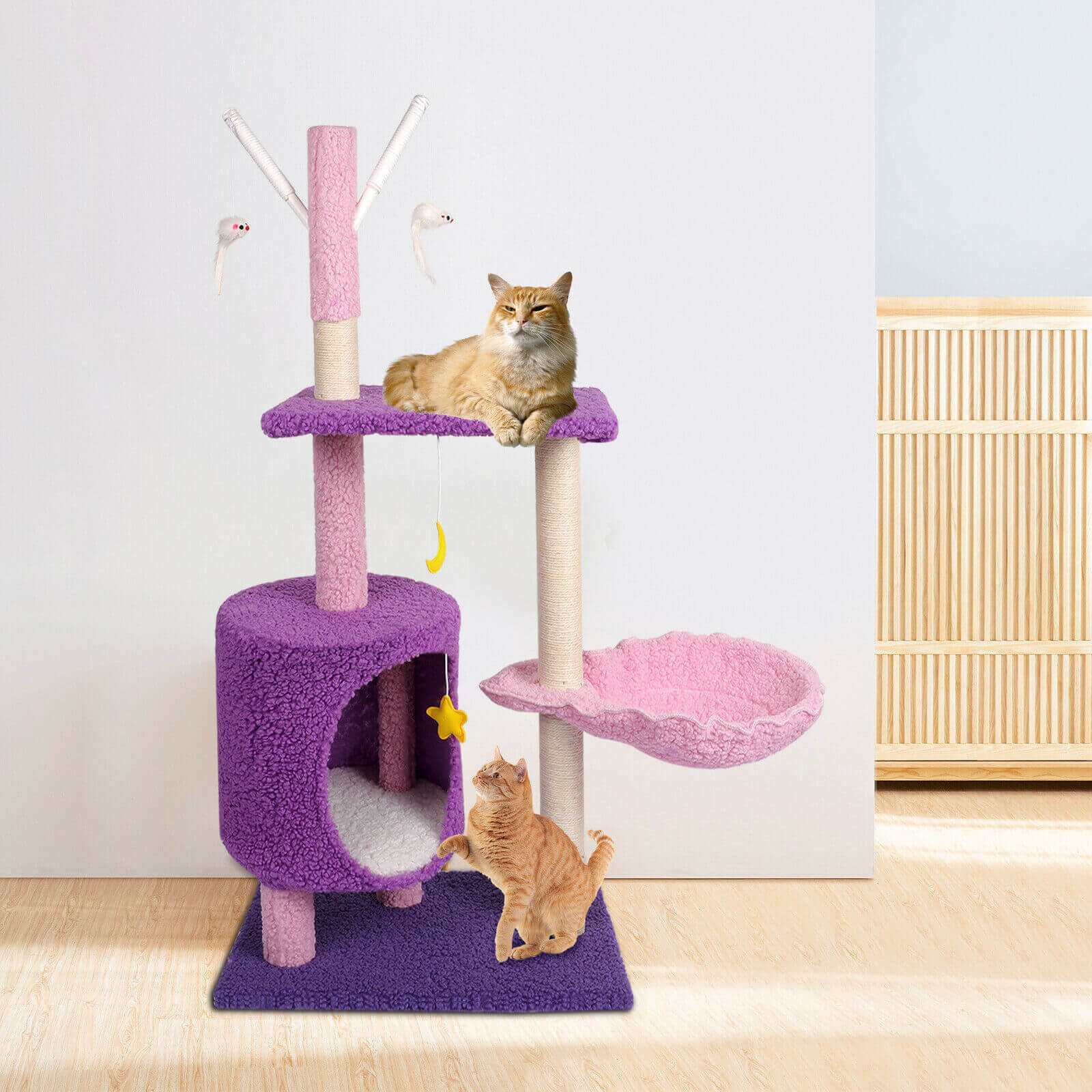 display of 41" Cat Tree Scratching Tower