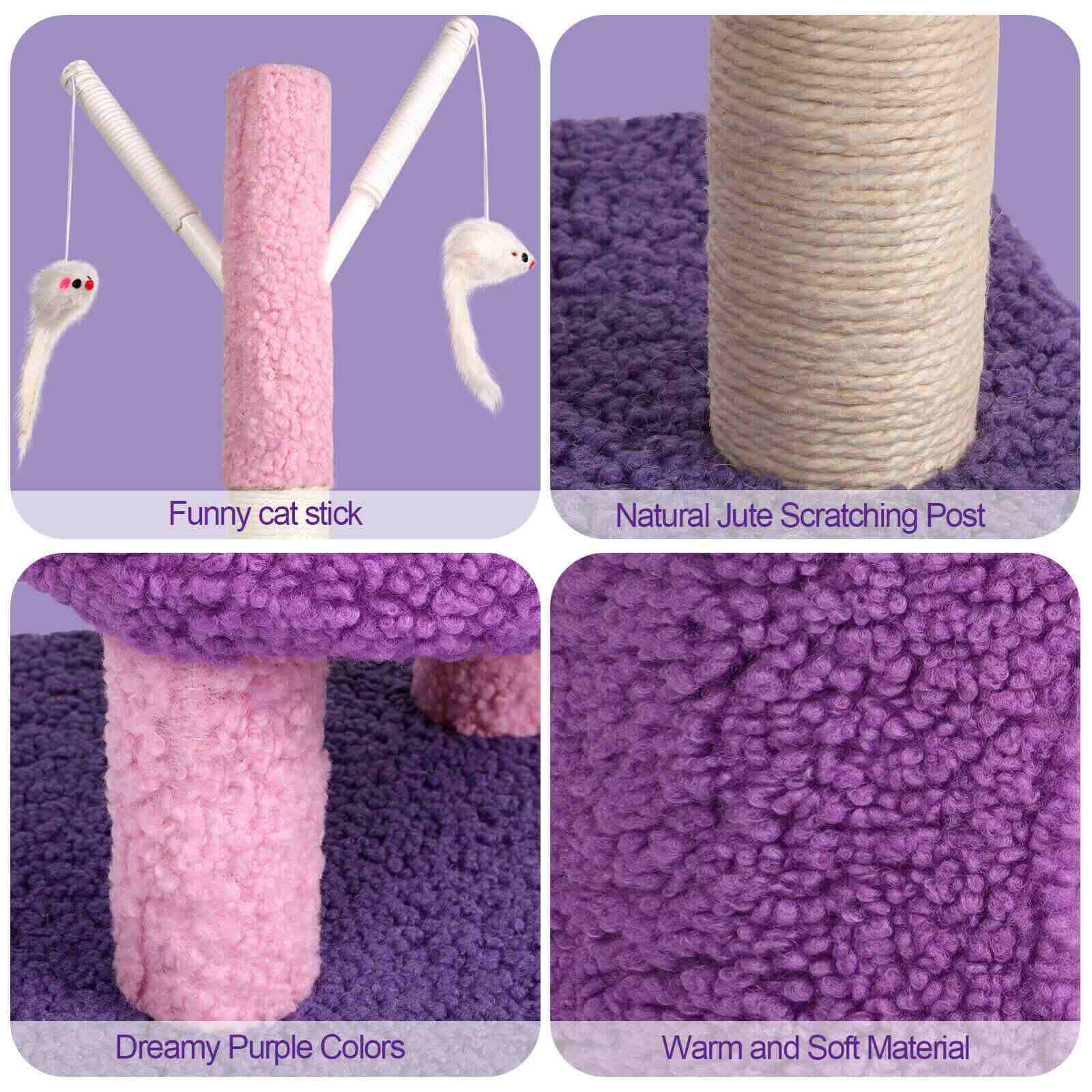 design of 41" Cat Tree Scratching Tower