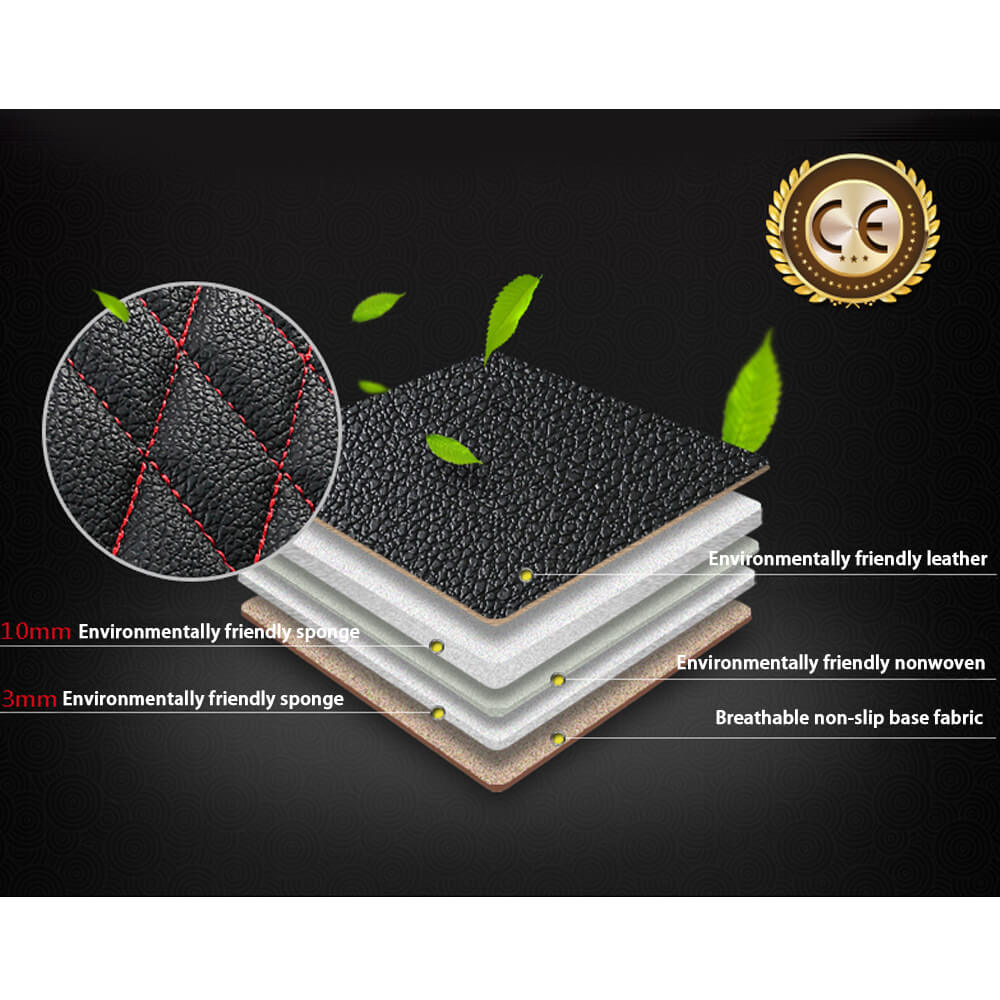 material 5-Seat Car Seat Cover, Luxury Leather Lattice