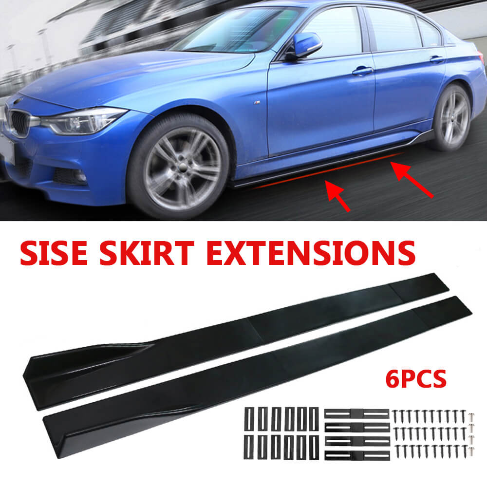 Car Side Skirt Rocker Extension Panel Kit