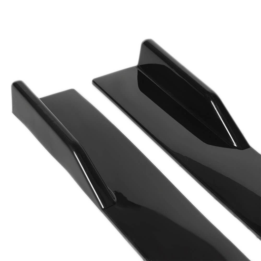 Smooth and glossy surface of the Car Side Skirt Rocker Extension Panel Kit,