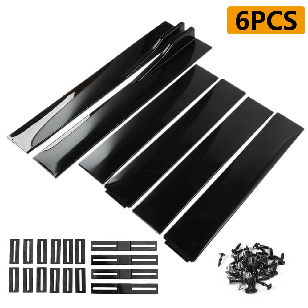 6pcs Car Side Skirt Rocker Extension Panel Kit