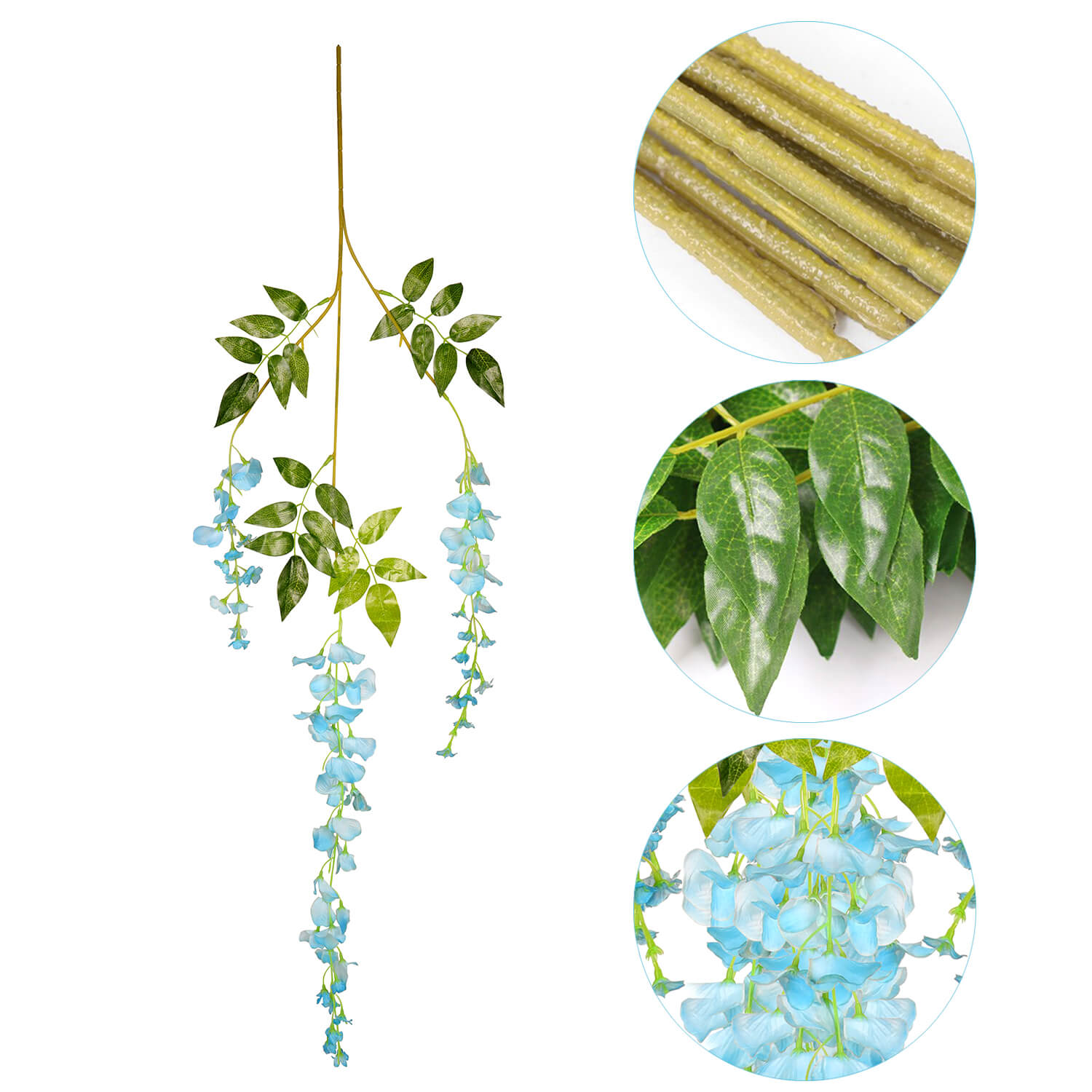 Artificial Flowers Vine, 6 Pcs - BCBMALL