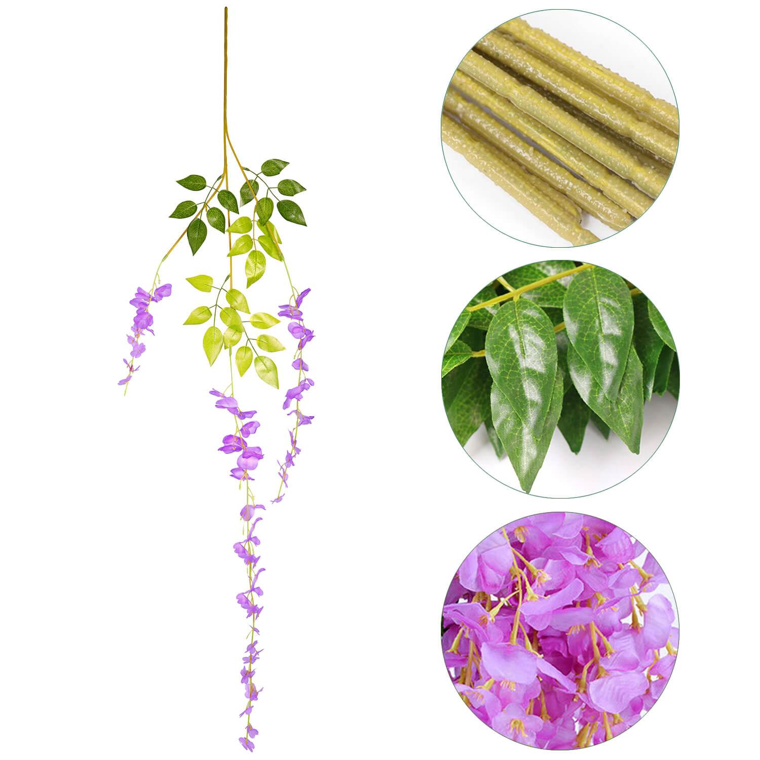 Artificial Flowers Vine, 6 Pcs - BCBMALL