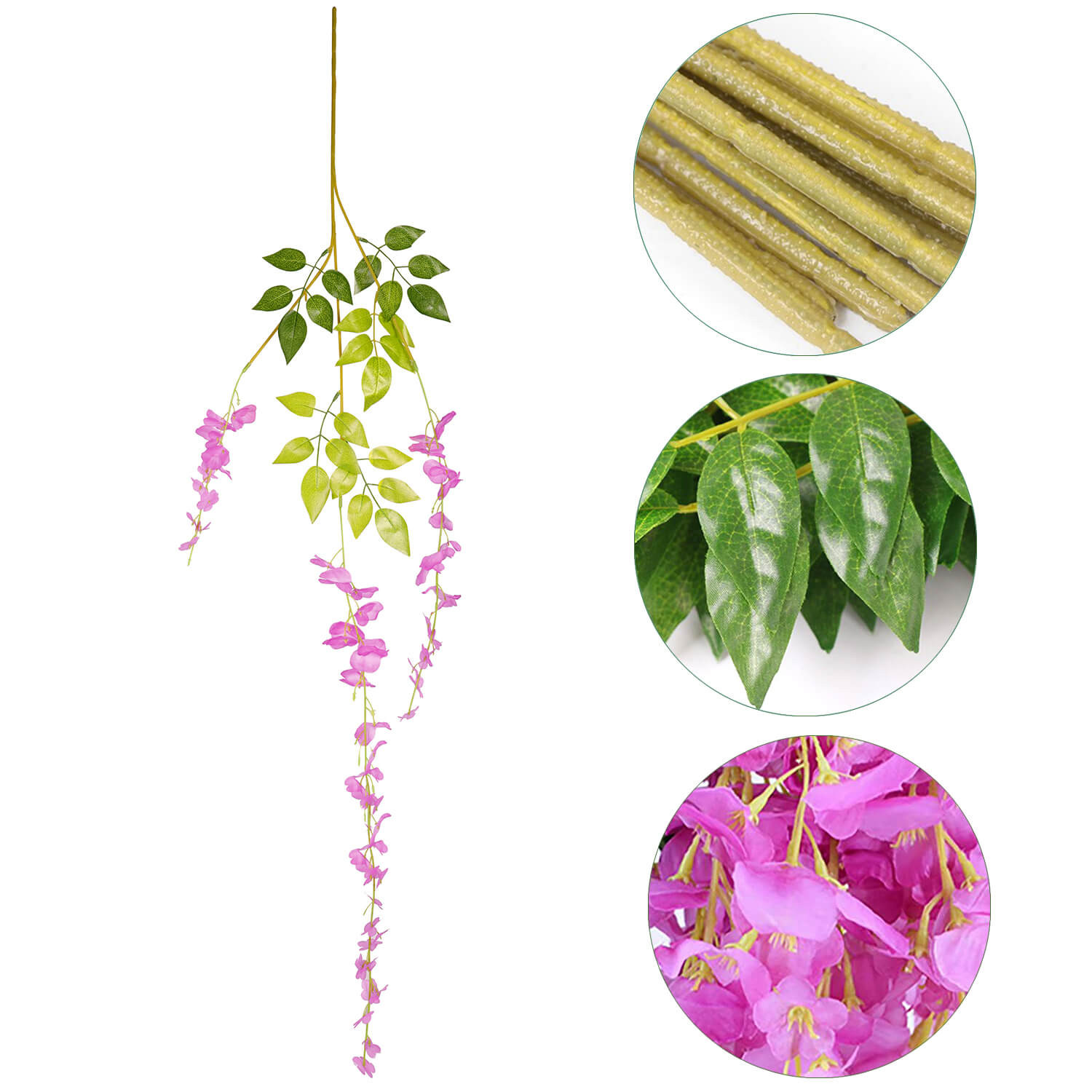 Artificial Flowers Vine, 6 Pcs - BCBMALL