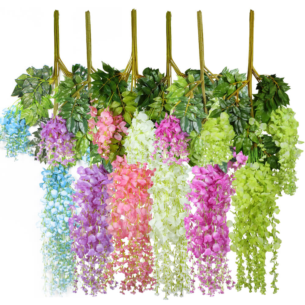 Artificial Flowers Vine, 6 Pcs - BCBMALL
