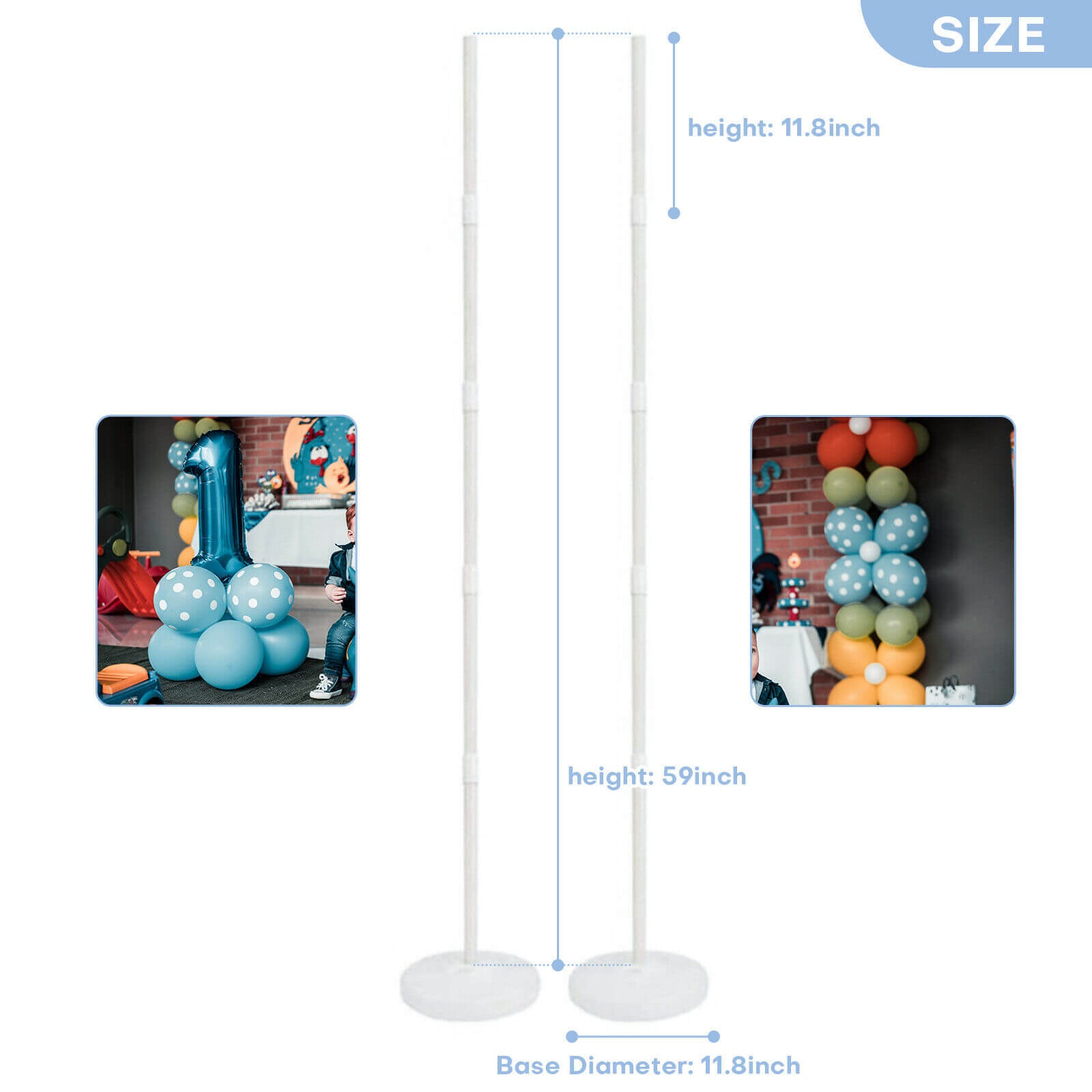 Balloon Column Base Stand, 2 Sets